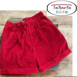 Vintage Talbots Kids Size 4 Red Corduroy‎ Shorts